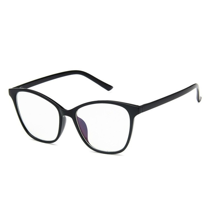 Elbru Cat Eye Glasses Frame Women Retro Flat Glasses Classic Big Frame Glasses Frame Transparent Frame Optical Glasses