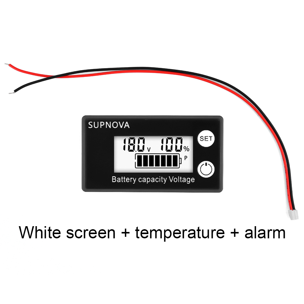 DC8-100V Batteriekapazitätsanzeige LCD Digitaler Stromzähler Blei-Säure-Lithium LiFe PO4 Spannungsprüfer für Auto Motorrad: Blau