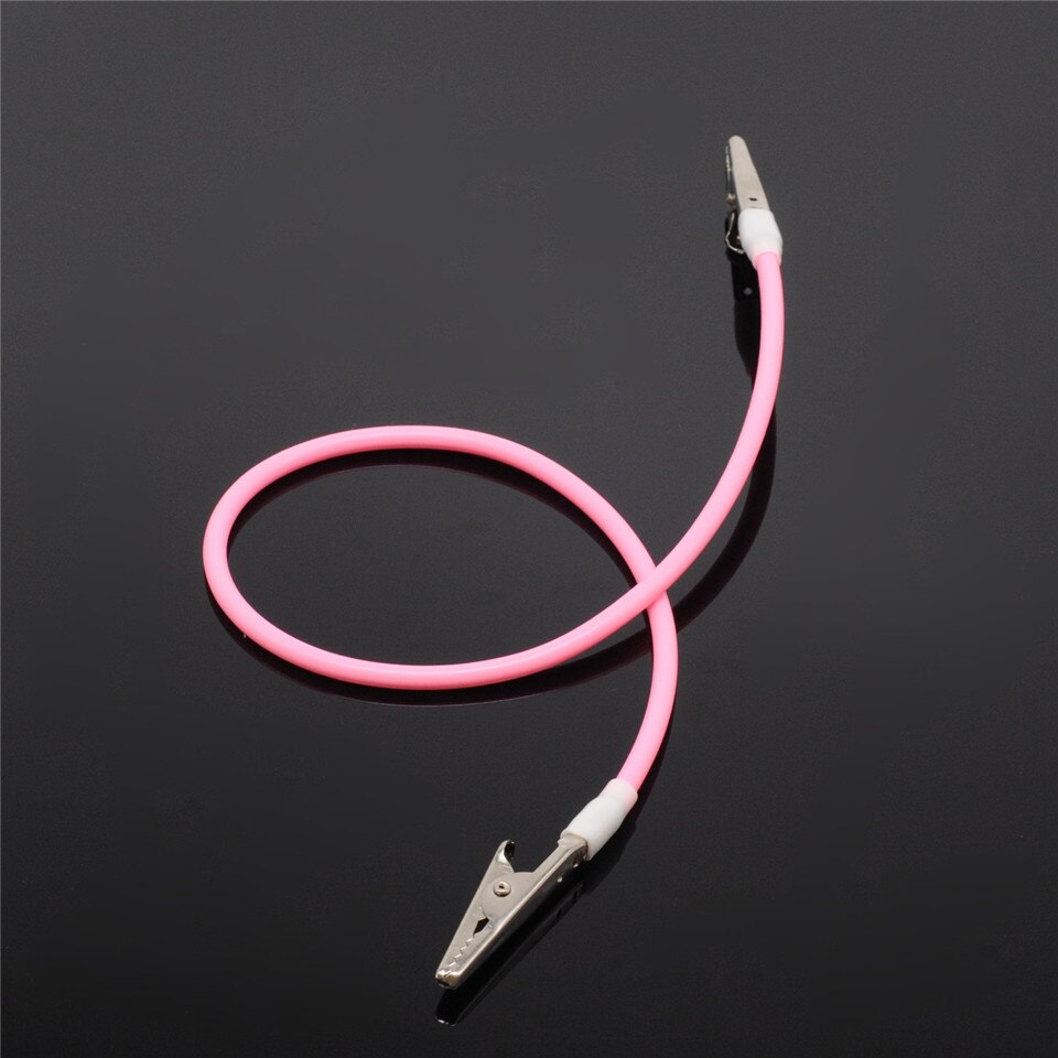 Tandheelkundige Bib Clips Flexibele Ketting Servet Houder Baby Siliconen Patiënt Clip Voor Tandarts Lab: 1Pcs Pink