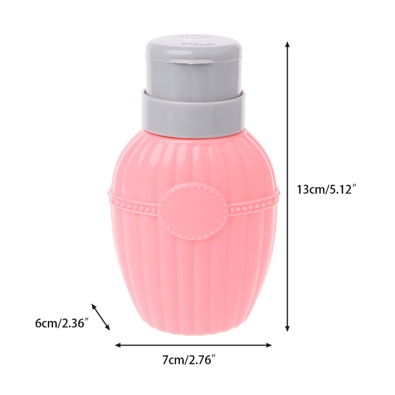250ml Empty Nail Art Pump Dispenser Acetone Polish Remover Alcohol Bottle Liquid