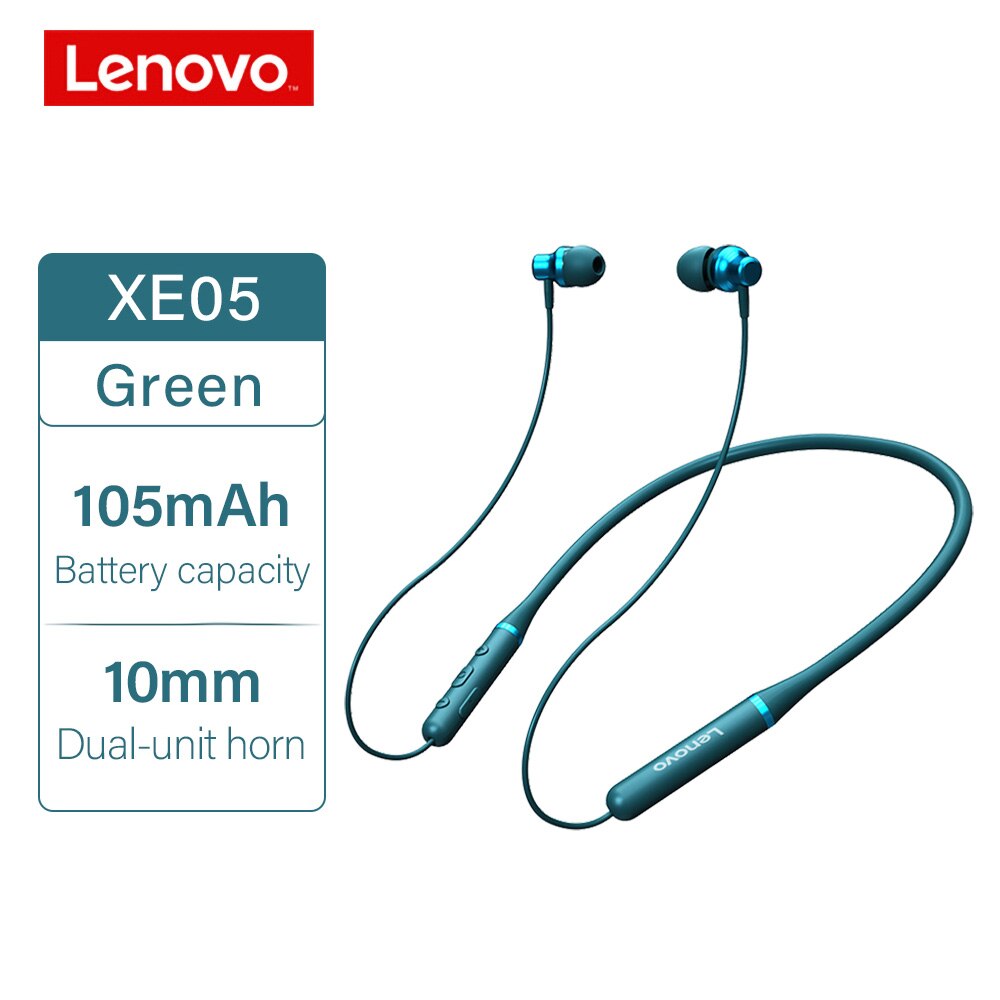 Original lenovo hx106 xe05 pro bluetooth fone de ouvido hd chamada sem fio bluetooth 5.0 fone com microfone redução ruído alta fidelidade estéreo: XE05 green