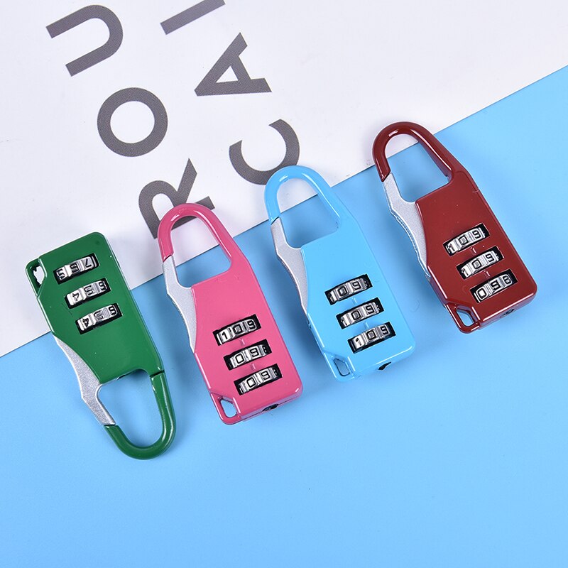 3 Mini Wijzerplaat Digit Nummer Code Wachtwoord Combinatie Hangslot Veiligheid Reizen Delicate Safe Lock Voor Hangslot Bagage Lock Van Gym