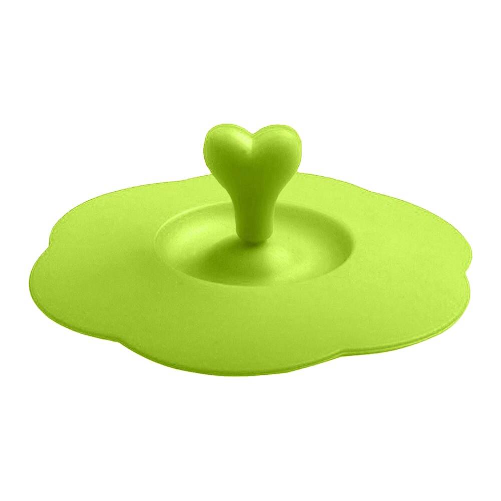 1 sztuk śliczne w kształcie serca może klip łyżka pokrywka na kubek 10.5 cm silikonowa pieczątka pyłoszczelna pokrywa szklana ceramiczna kubek z tworzywa sztucznego: GN