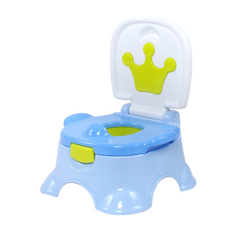 Børn potte barn baby pige pink krone pp toilet baby dreng blå krone skammel toilet spædbørn træning tisse wc toilet skridsikker urinal: Blå