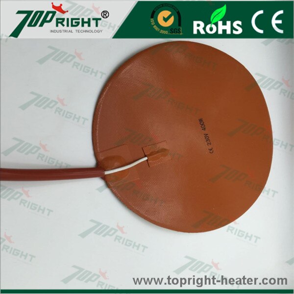 Dia.250mm 230v400w silicone heat pad with digital thermostat PID controller 0-150c