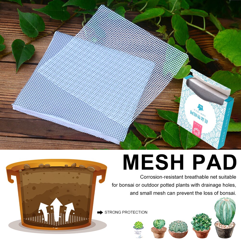 Bottom Grid Mat Glass Fiber Home Leakproof Gasket Squares Plant Drainage Screens Flower Pot Mesh Pad Portable Anti Corrosion