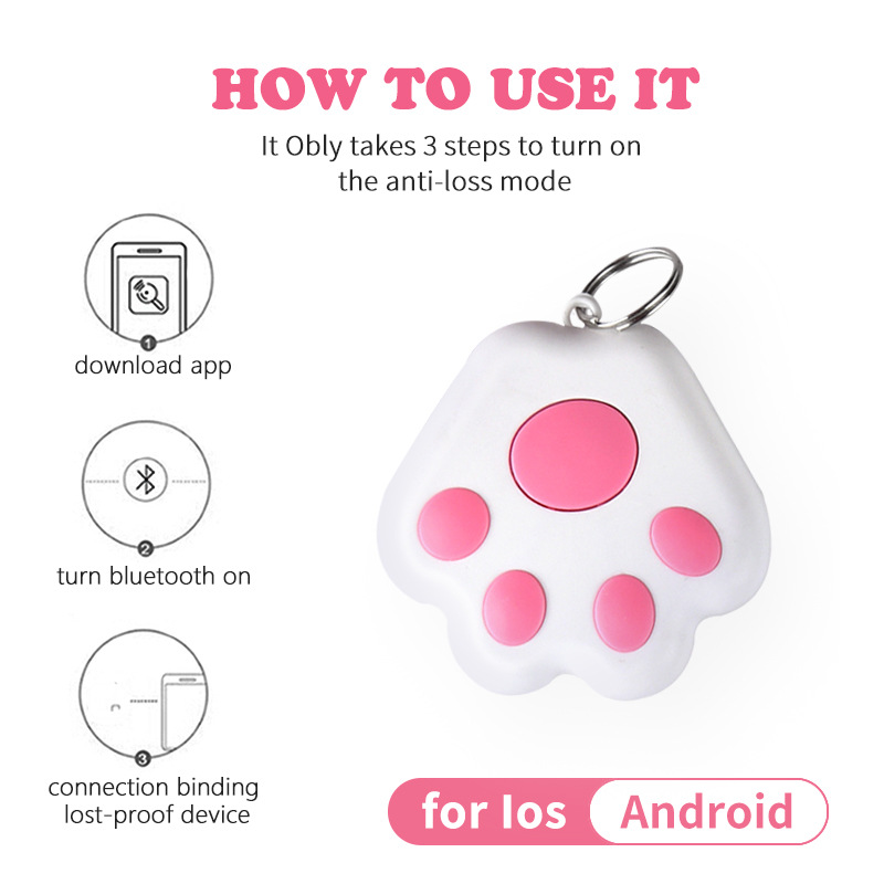 OQW Mobile Phone Bluetooth Anti-lost Device Alarm Positioning Selfie Object Finder Children Bluetooth Tracker Pet Positioning