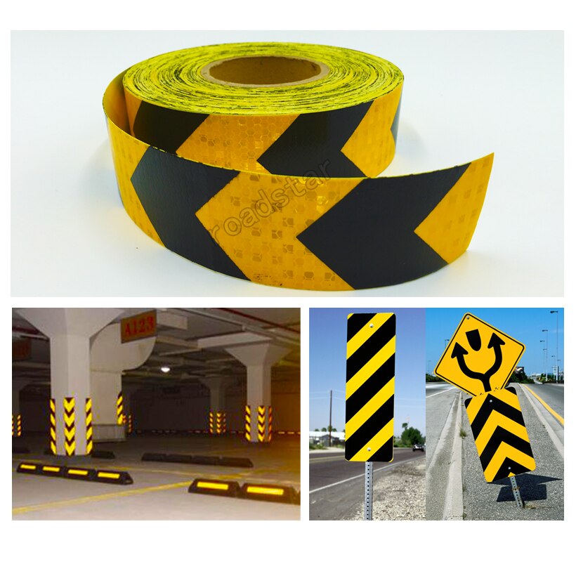 5Cm X 5M Dubbele Kleuren Pijl Patroon Mesh Reflecterende Lint Auto Sticker Automotive Stijl Voertuig Vrachtwagen Motorfiets Waarschuwing film