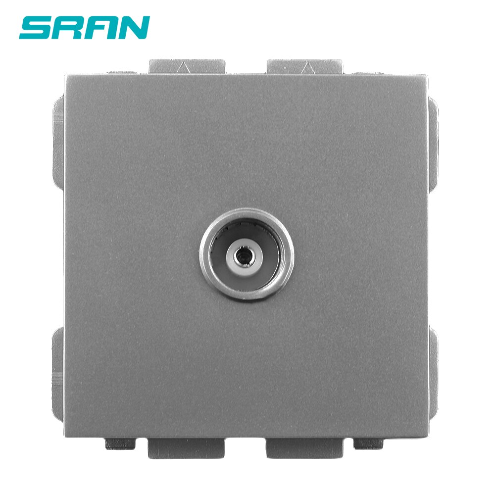 SRAN 52*52 wall TV socket television module accessories suitable for 86*86 panels function interface: TV Gray