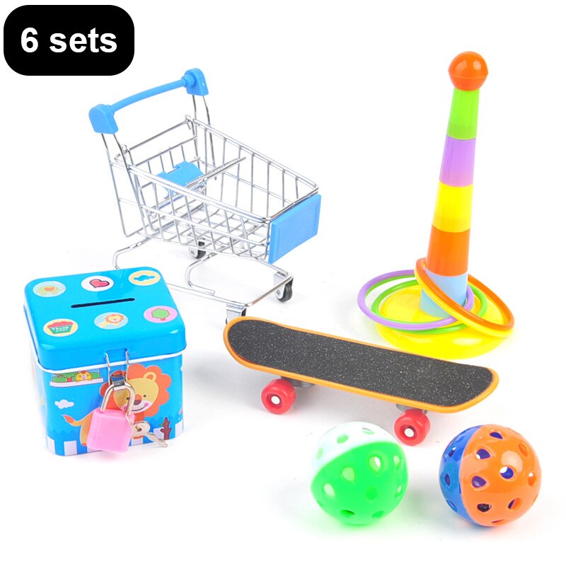 1 Set Parrot Training Toy Set Interactive Parrot Appliance Set Funny Bird Toy: 6pcs