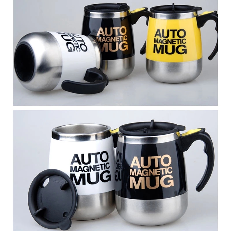 Tasse magnétique à agitation automatique, en acier inoxydable, mélange de café et de lait, mélangeur intelligent, mug thermos