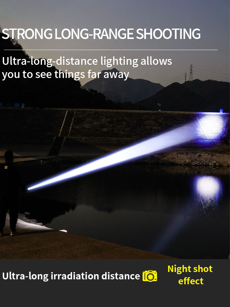 12000 Lumen Rechargeable Flashlights Super Bright Led Flashlight High Lumens with USB Cable, 5 Modes Powerful Flashlight Waterpr