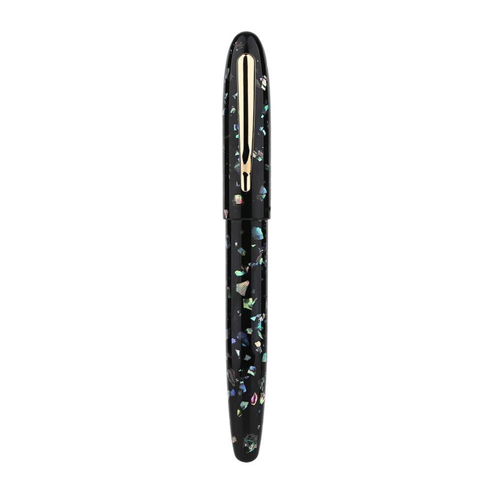 ! Pluma estilográfica Moonman M8 hecha a mano de resina para celuloide, hermoso de escritura, patrones de pluma moderna, hoja de Metal con convertidor H1S8: D
