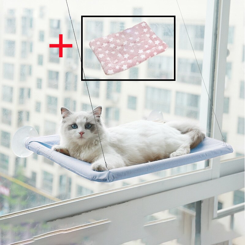 Pet Accessories Cat Hanging Beds Warm Comfortable Sunny Seat Window Mount Kitten Hammock Pet Shelf Seat Beds Bearing 20kg House: 11