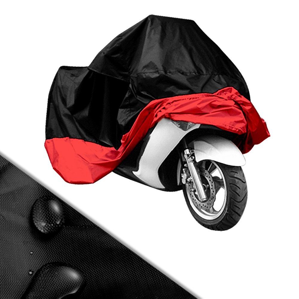 Auto tarp cover moto motorcykel cover scooter cykel atv 245cm størrelse xl rød rød beskyttelse