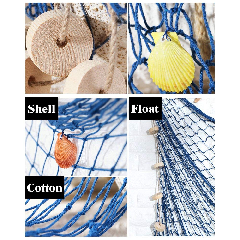 Mediterrane Visnet Nautische Home Decor Seashell Anker Decor Zee Decoratie Hand-Geweven Float Wanddecoratie Marine Stijl