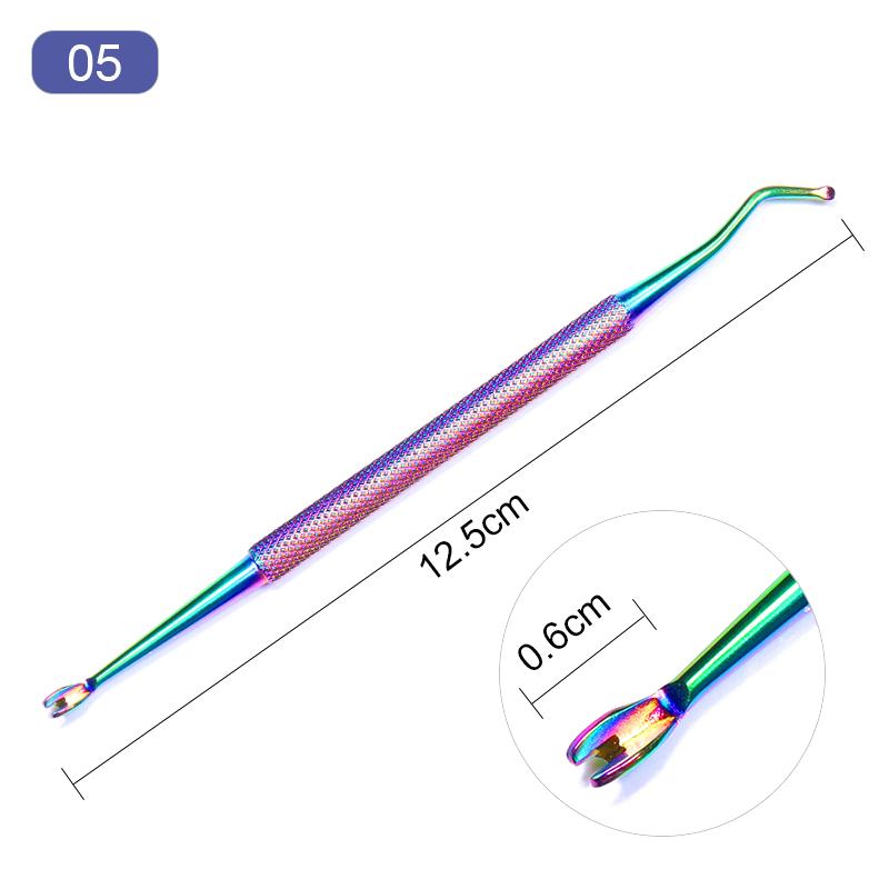 1 Pc Double extrémité multifonctionnel acier inoxydable ongles mise en forme Clips ongles cuticule poussoir tondeuse manucure ongle Art outil: 26