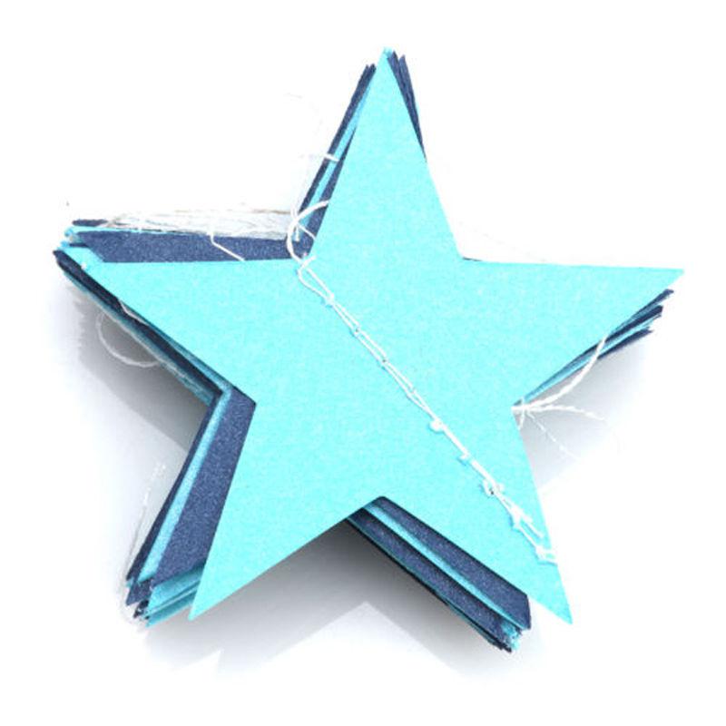 Cortina colgante de papel con forma de estrella de cinco puntas para puerta, decoración de nacimiento, cadena pequeña, flor de tiro, estrellas colgantes de boda: C