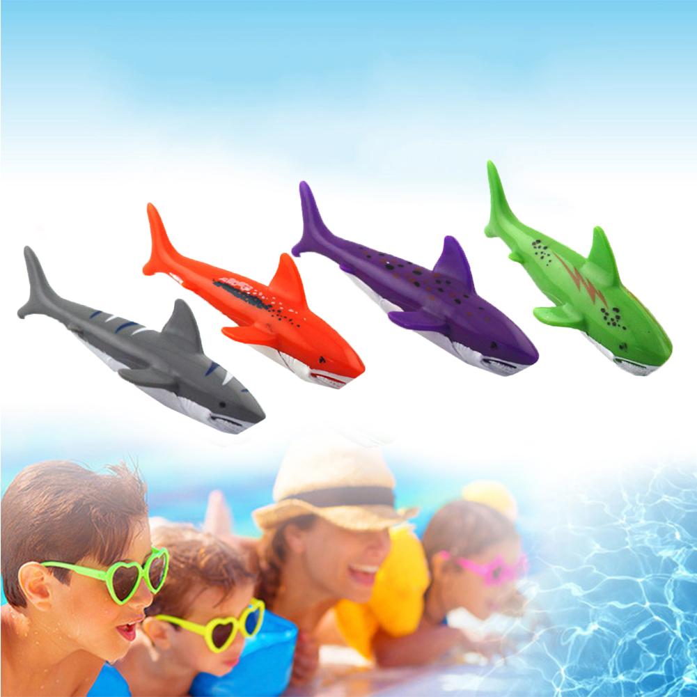 4 Stuks Plastic Duiken Speelgoed Pool Dive Shark Water Gooien Torpedo Kids Grappige