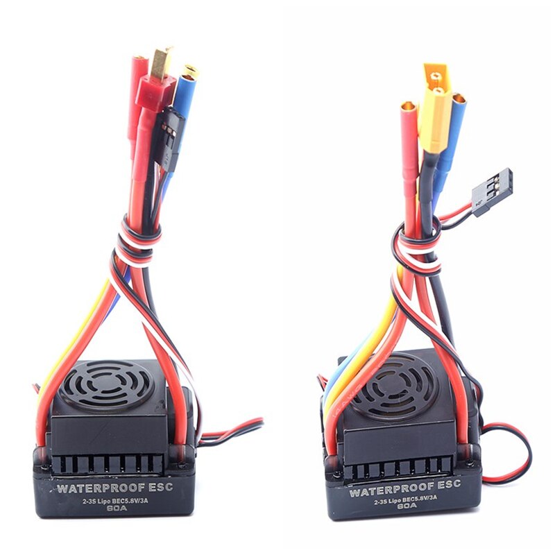 Upgrade Sensorless 60A 80A 120A S-80A S-120A Brushless Waterproof ESC Electric Speed Controller with 5.5V / 3A BEC for RC Car