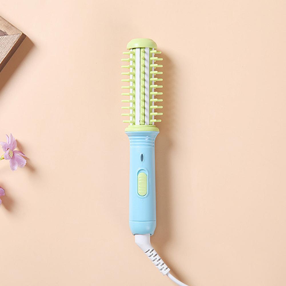 Double Use Dry Wet Hair Styler Curling Irons Dryers Travel Brush Hairdressing Tools Small Power for Salon U.S. Regulations: Green Blue