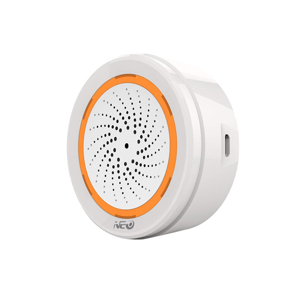 Neo tuya smart zigbee temperatur fugtighedssensor indbygget sirene alarm sensor arbejde med gateway hub hjemmeautomatisering scene