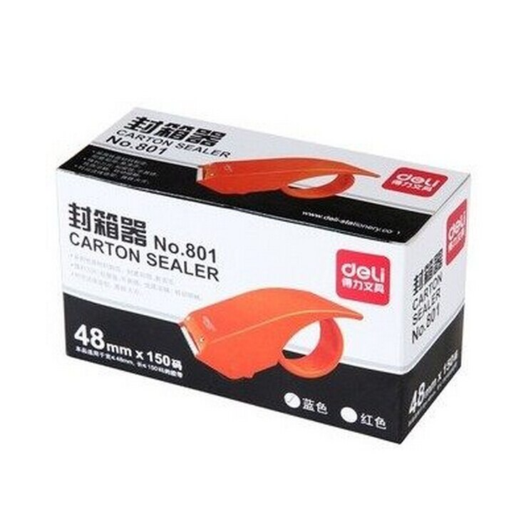 Deli No.801 Duurzaam Tape Dispenser 48 Mm Roestvrij Sharp Zaagtand Carton Sealer Modieuze Kantoorbenodigdheden