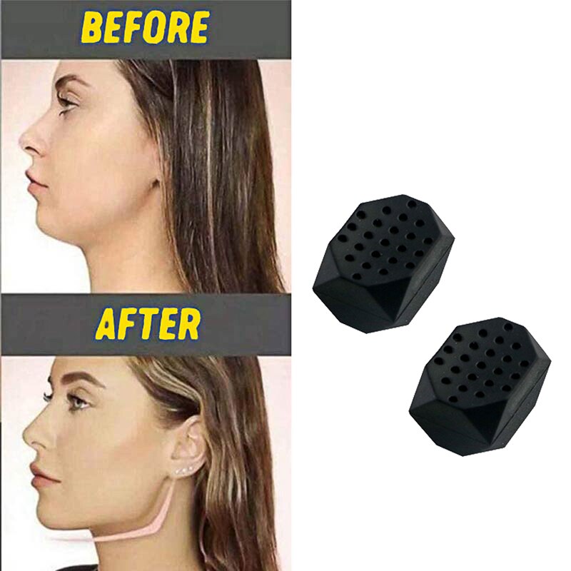 2 Stuks Gezicht Kauwspieren Mannen Facial Pop N Go Mond Kaaklijn Kaak Muscle Exerciser Chew Ball Chew Bite Breaker Training oefening Bal