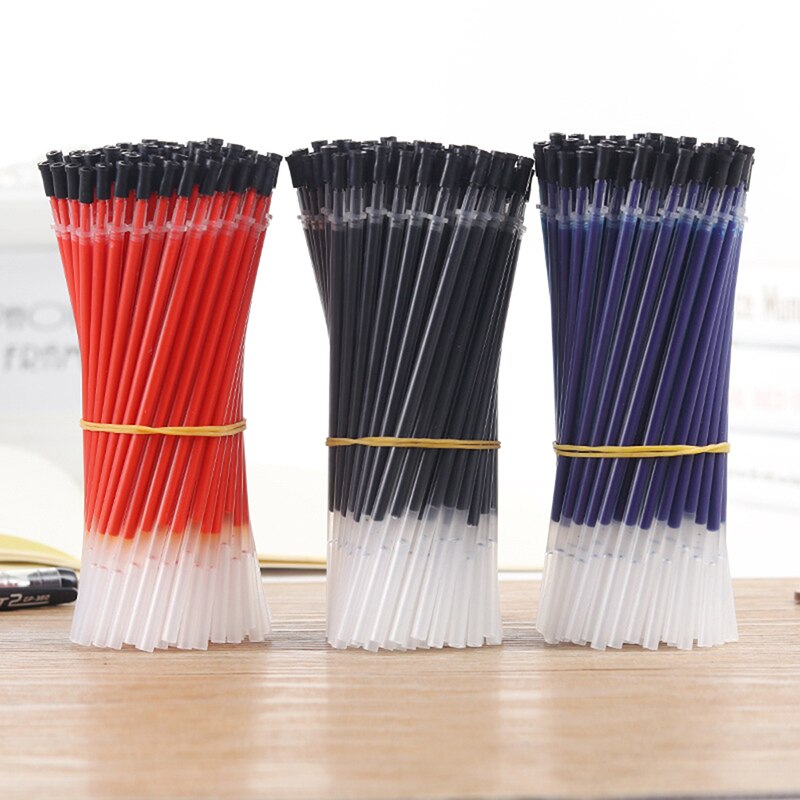 0.38Mm 10 Stks/zak Pen Refill Zwart Blauw Rood Kantoor School Stationaire Gel Inkt