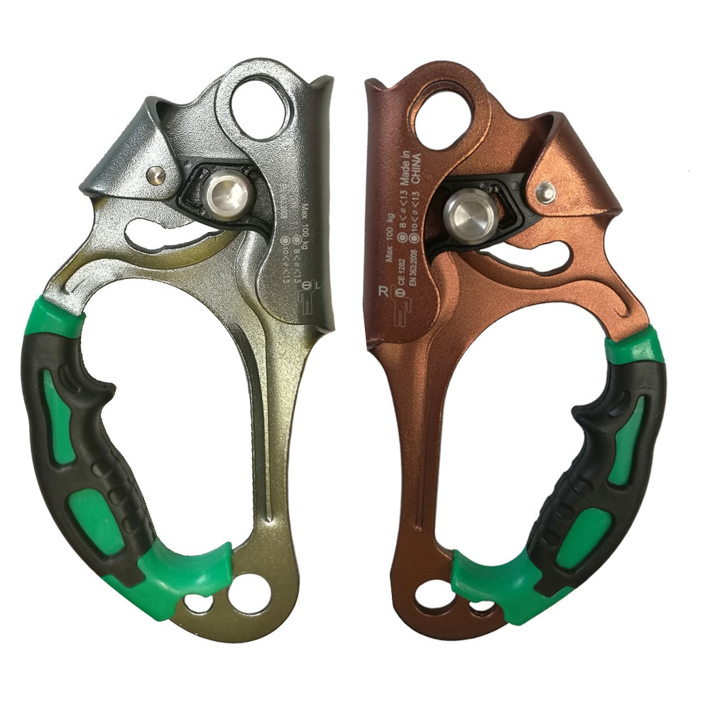 Rock Climbing Left Right Hand Ascender Handheld Riser For Tree Carving Rescue Arborist Rappelling Working Capture Rigging Tools