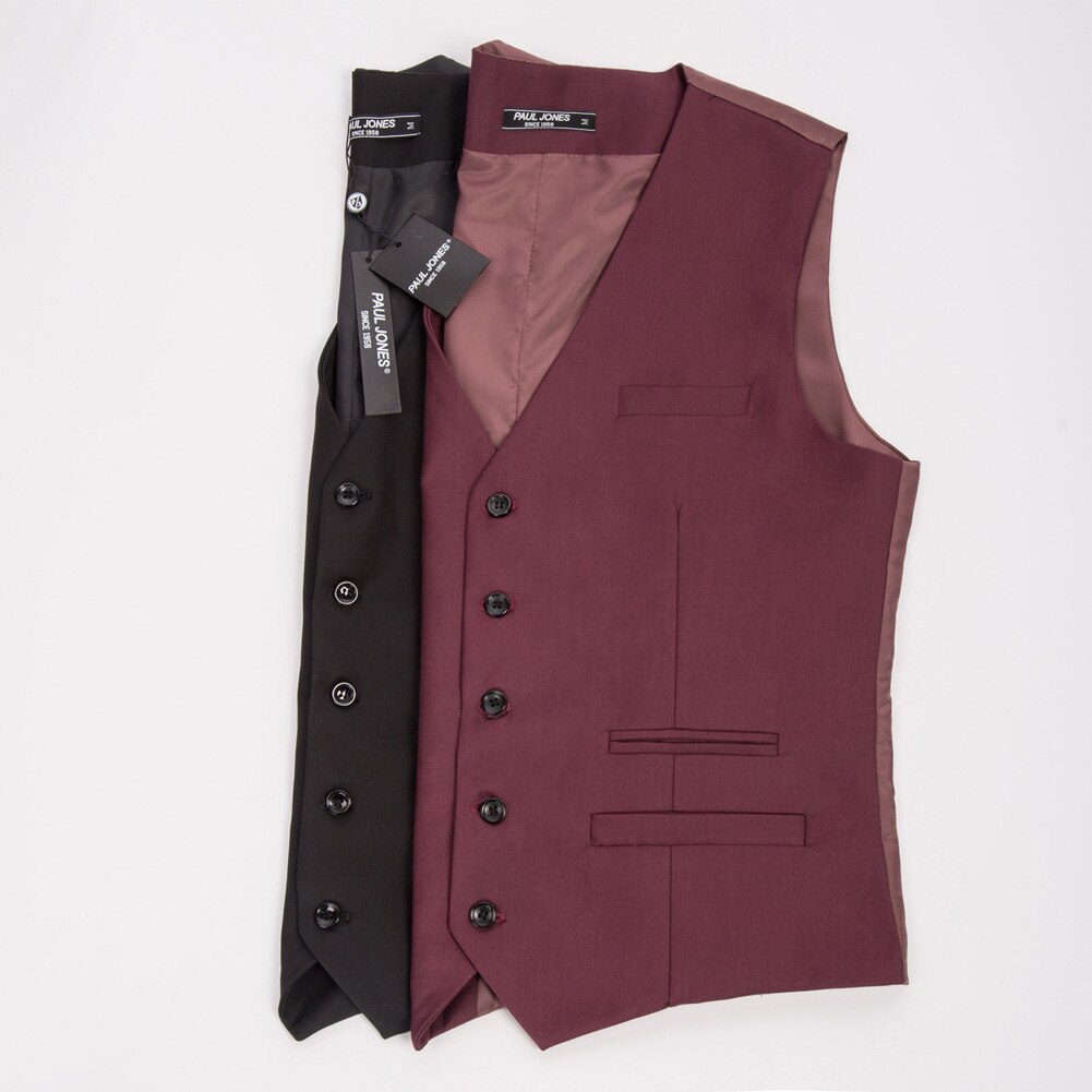 PJ Men 1920s Gangster Costume Vest Set Waistcoat+Pocket Watch+Bow-Tie+Arm Band Halloween Parties Single Breasted V-Neck Waistc