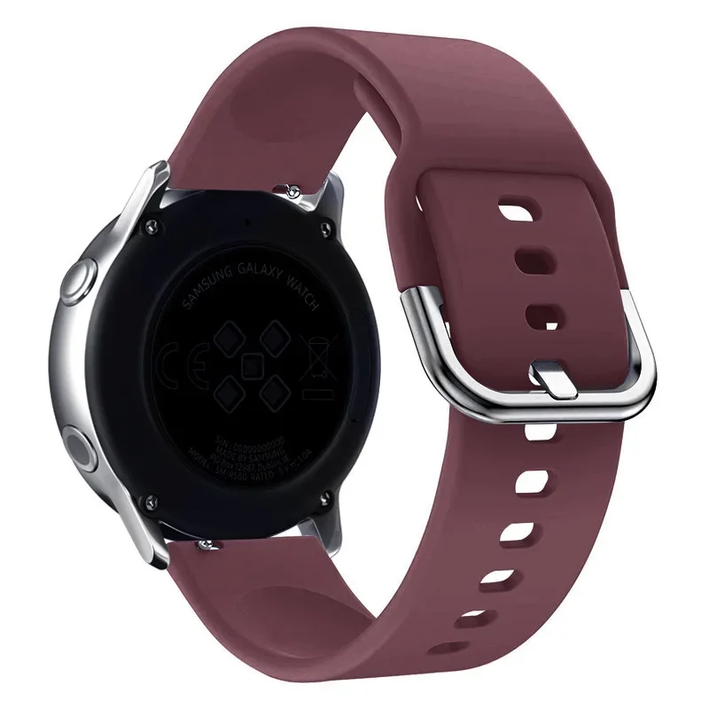 Correa de 20mm/22mm para Amazfit GTS/2/2e/3/4 GTS2 Mini/GTR 4/3/Pro/47mm/GTR2/2e/stratos 2/3 pulsera de silicona Amazfit bip correa de reloj: S / Amarillo plata