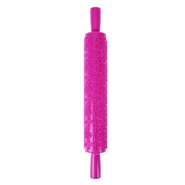 Kakdekoration med präglade kavel texturerad non-stick fondant bakverk glasyr lera degrulle köksredskap bakning: Mång