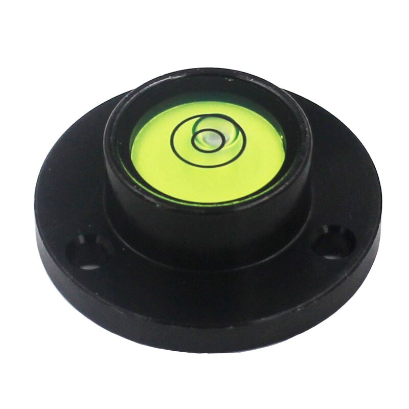 Universal Round Spirit Level Bubble Bead Metal Glass Inclinometer with Installation Base Diameter 34mm 1PCS
