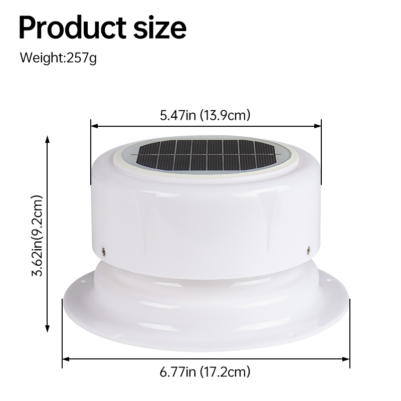 Solarventilator für Wohnmobile | Solarbetriebene Deckenventilator mit Ventilator | Für Wohnmobile, Marine, Wohnmobile, Schuppen, Anhänger (weiß): Ursprünglich Titel