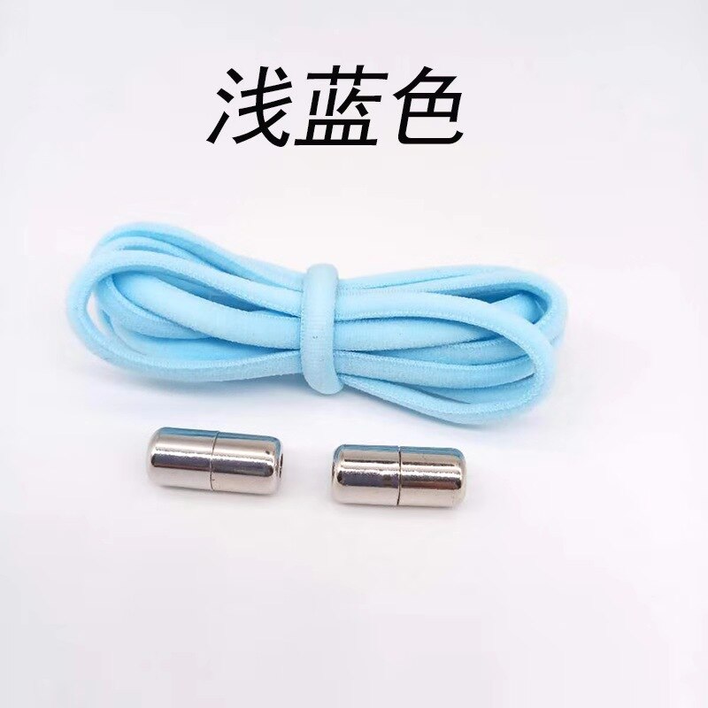 Cordones redondos elásticos para zapatillas de niños y adultos, cordones sin atar, 110cm