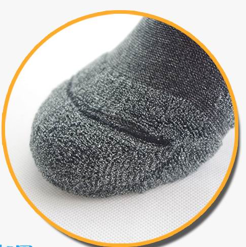 Chaussettes style serviette, invisible, pour homme, 6 pièces (3 paires), 3 couleurs/lot, matière coton, rayures, semelles anti-dérapantes, , , grande taille EU 43-46