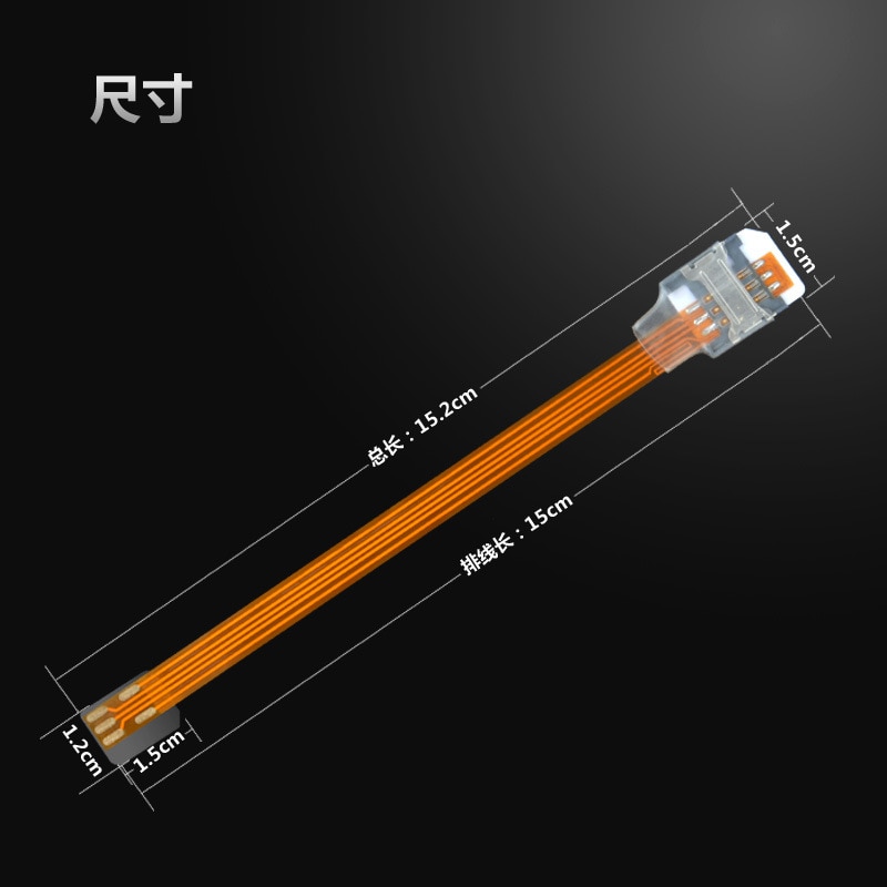 Micro Card Forward To SIM Card Phone Extension Cord Converter Adapter Transparent Open Device for Samsung