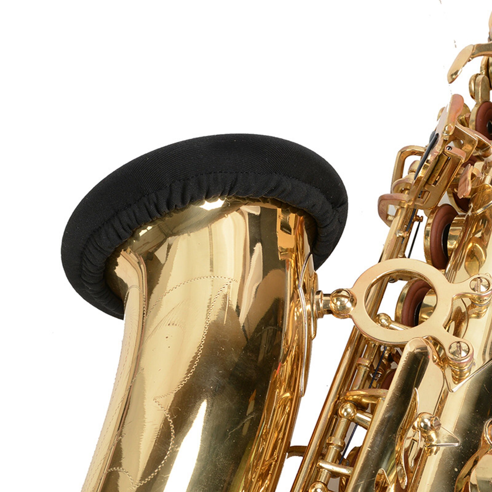 Clarinete de trompeta negro suave, tapón higiénico a prueba de polvo, reducción de ruido, funda para campana, accesorio para instrumento de saxofón