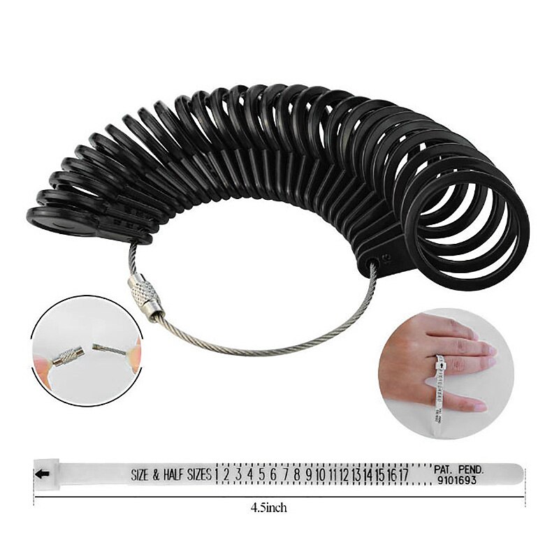 Ring Sizer Measuring Tool,Ring Mandrel and Finger Gauges (Ring Sizer Tool Set)