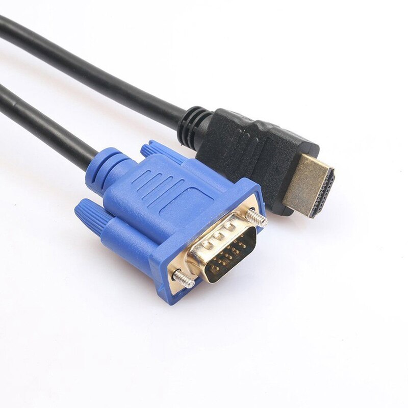 HDTV HDMI Gold Male To VGA HD-15 Male 15Pin Adapter Cable 6FT 1.8M 1080P