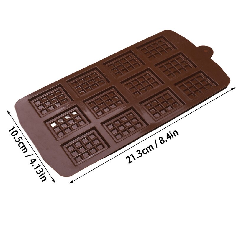 12 agujero de silicona molde de Chocolate, hielo crema moldes para postres utensilios para tartas de molde de hornear fina piel de silicona formas cariño colorido: Default Title