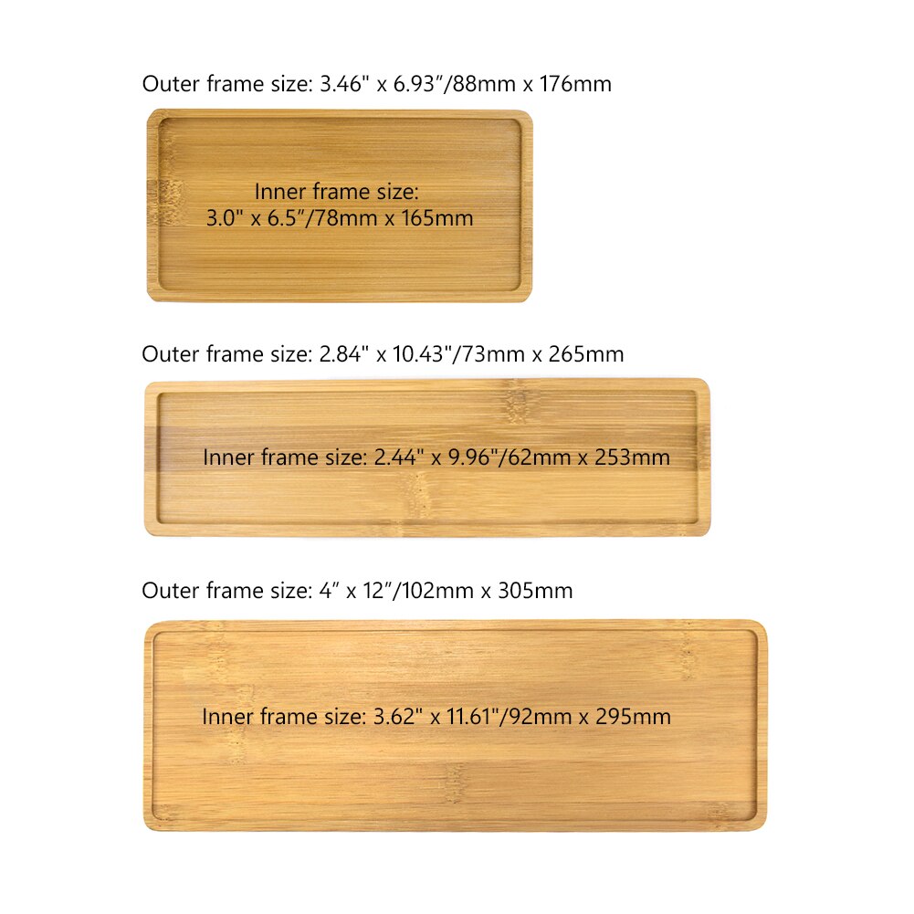 Mini Pflanze Blumentopf Rechteck bilden Bambus Untertasse Anlage Tablett Stand Favor Sukkulenten Topf Fach Einfache Elegante Wohnkultur
