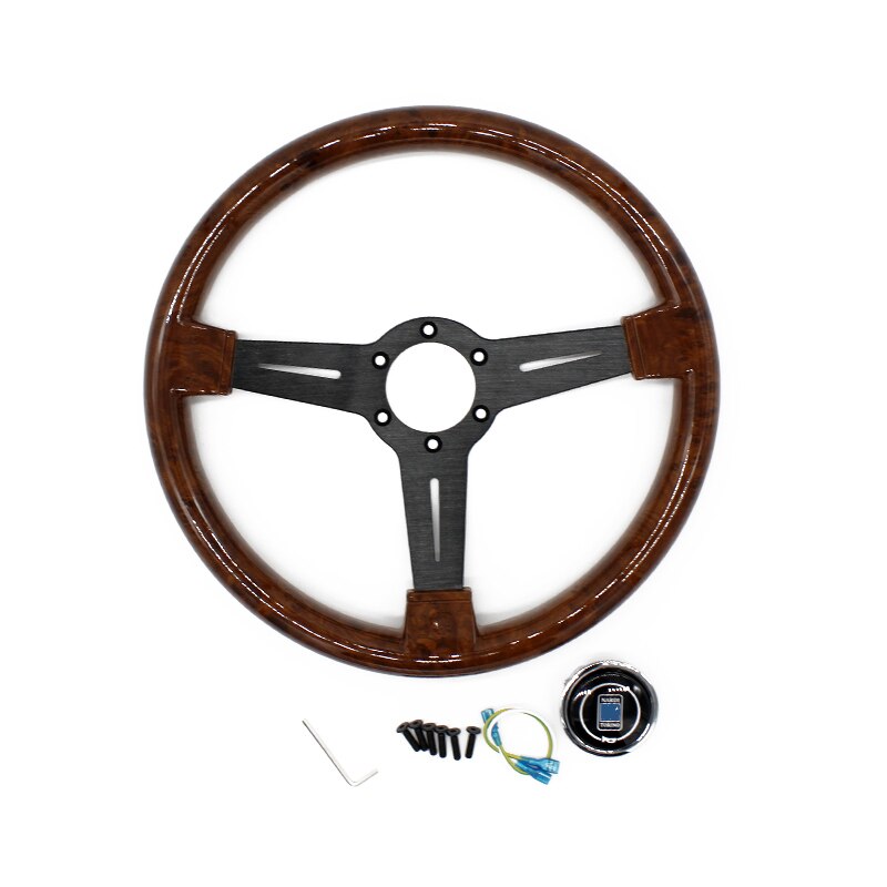 Universal 14 inch Wood grain Auto Racing Steering wheels