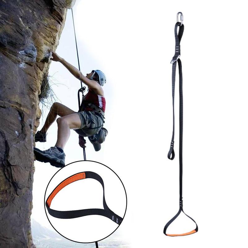 Outdoor Adjustable Webbing Foot Loop Climbing Foot Polyester Ascender Climbing Equipment Belt Device Loop Band W8O2