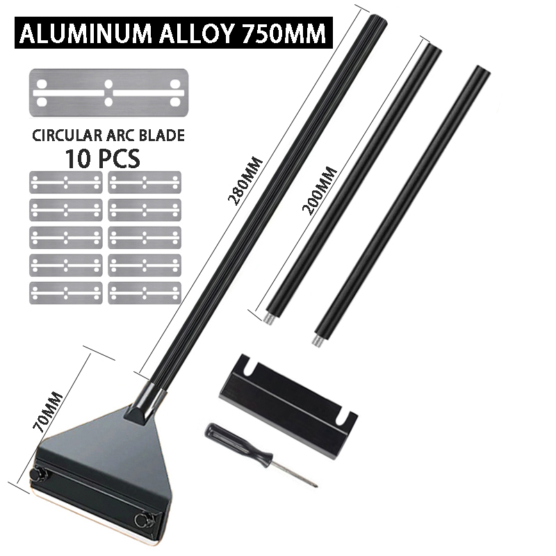 Aquarium flat sand algae removal dual-use glass Algae scraper stainless steel household cleaning to tools Fish tank accessories: green