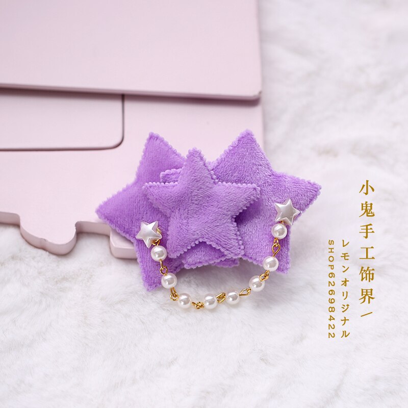 Épingle à cheveux japonaise rose violette faite à la main, nœud mignon et doux, accessoires pour cheveux, coiffure lolita, épingle à cheveux faite à la main: Clip n° . 12 poissons