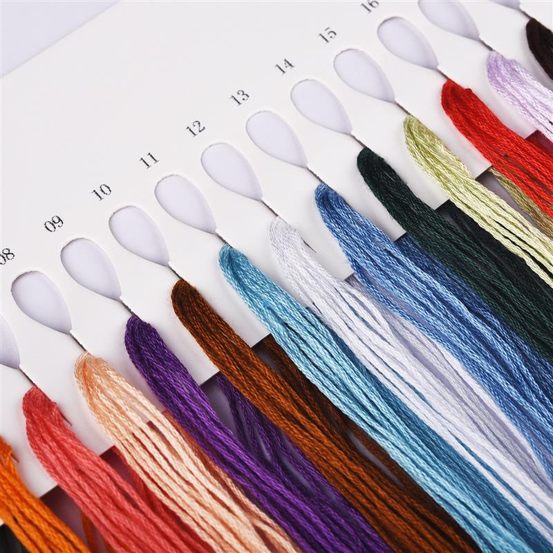 12/24/48pcs Embroidery Thread Gradient Colors Floss Cross Stitch Kit Rainbow Embroidery DIY Threads Crafts Cotton Sewing Skein