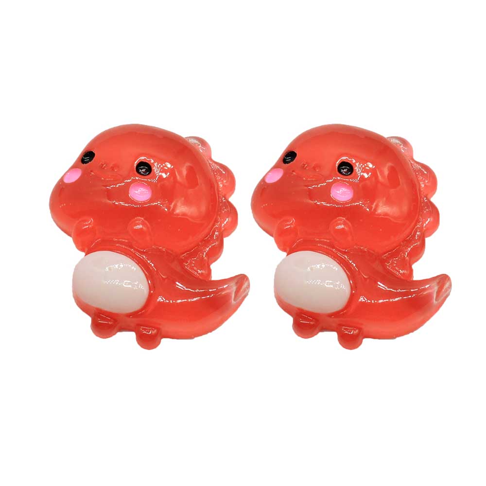 20/100pcs Cartoon Transparent Dinosaur Flatback Resin Cabochons Animals Embellishments for Scrapbooking DIY Kid Hair Bows: 20mm--50PCS / 1