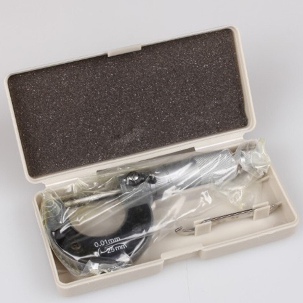Best 0-25mm 0.01mm Gauge Outside Metric Micrometer Tool With Metal For Mechanist Caliper Tool